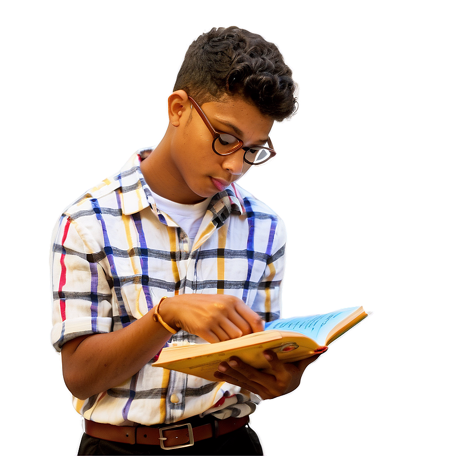 Teenager Reading Book Png Gop82