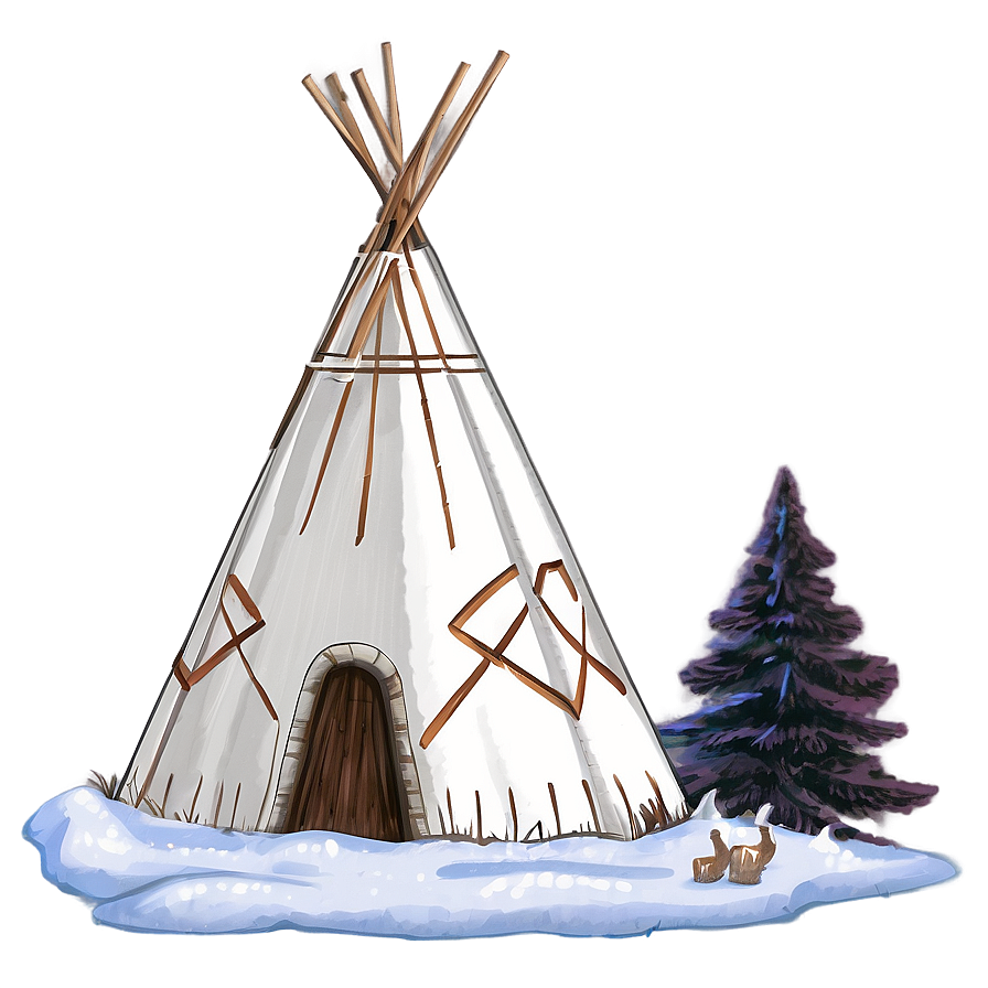 Teepee In A Winter Wonderland Png Vas