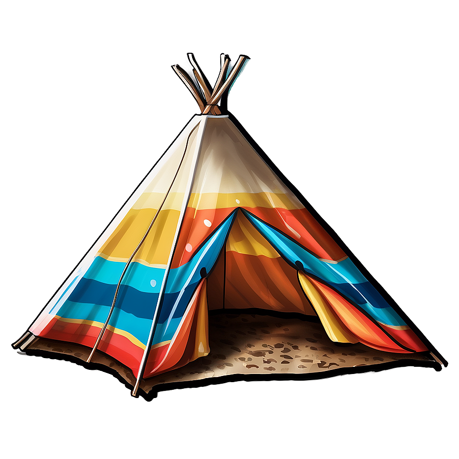 Teepee On A Beach Scene Png 06292024