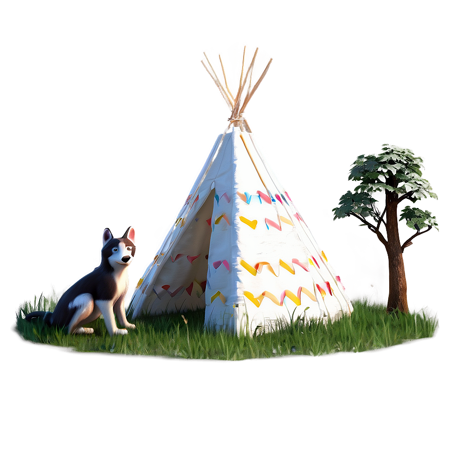 Teepee With Animal Friends Png Gpu76