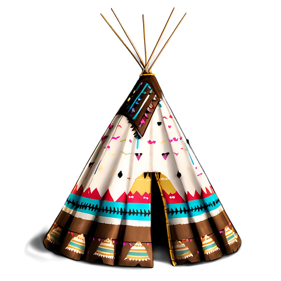 Teepee With Boho Chic Decor Png Cff