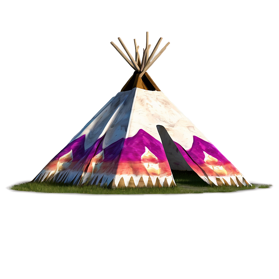 Teepee With Mountain Backdrop Png 06292024