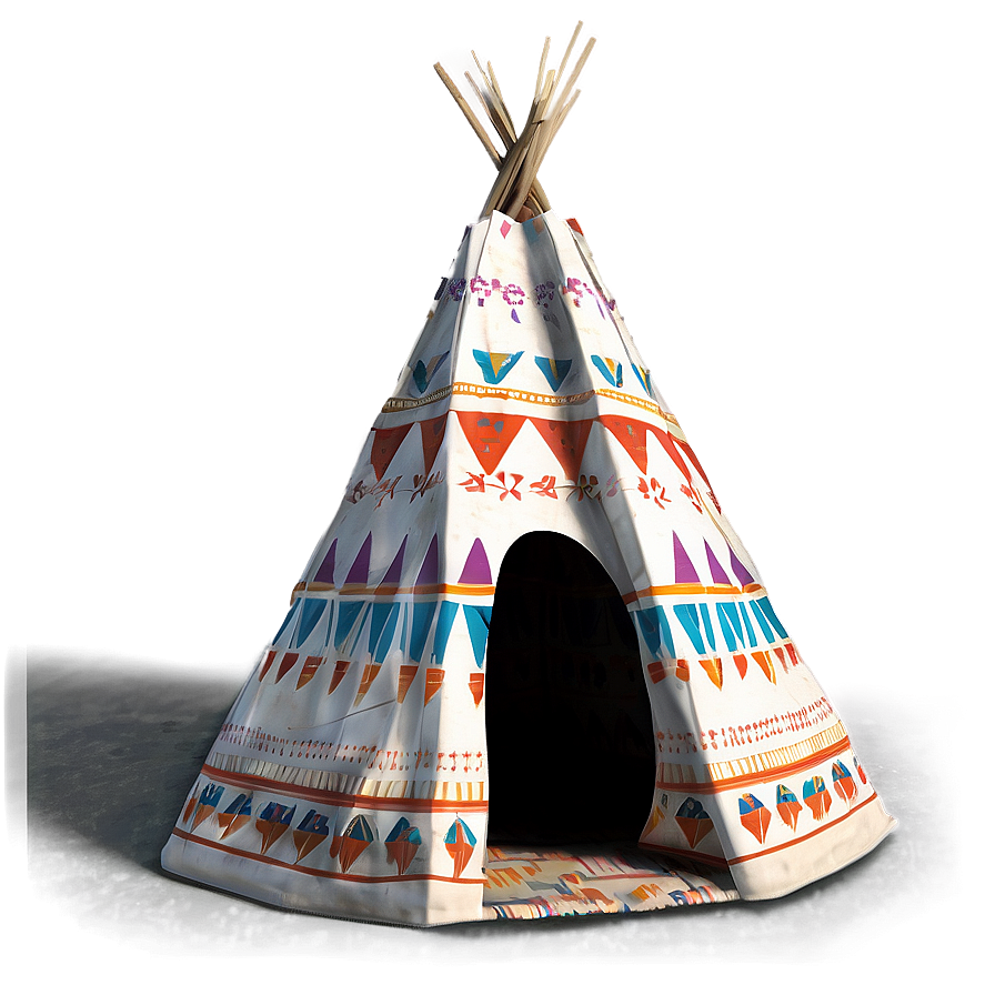 Teepee With Native Patterns Png 06292024