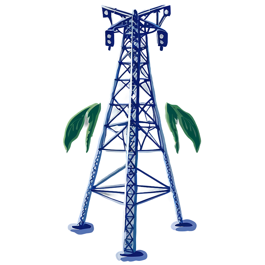 Telephony Transmission Tower PNG 06212024 PNG image with a transparent background, free high-resolution download