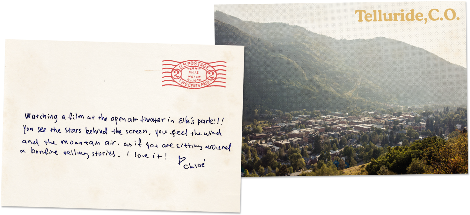 Telluride Colorado Postcard View PNG with transparent background