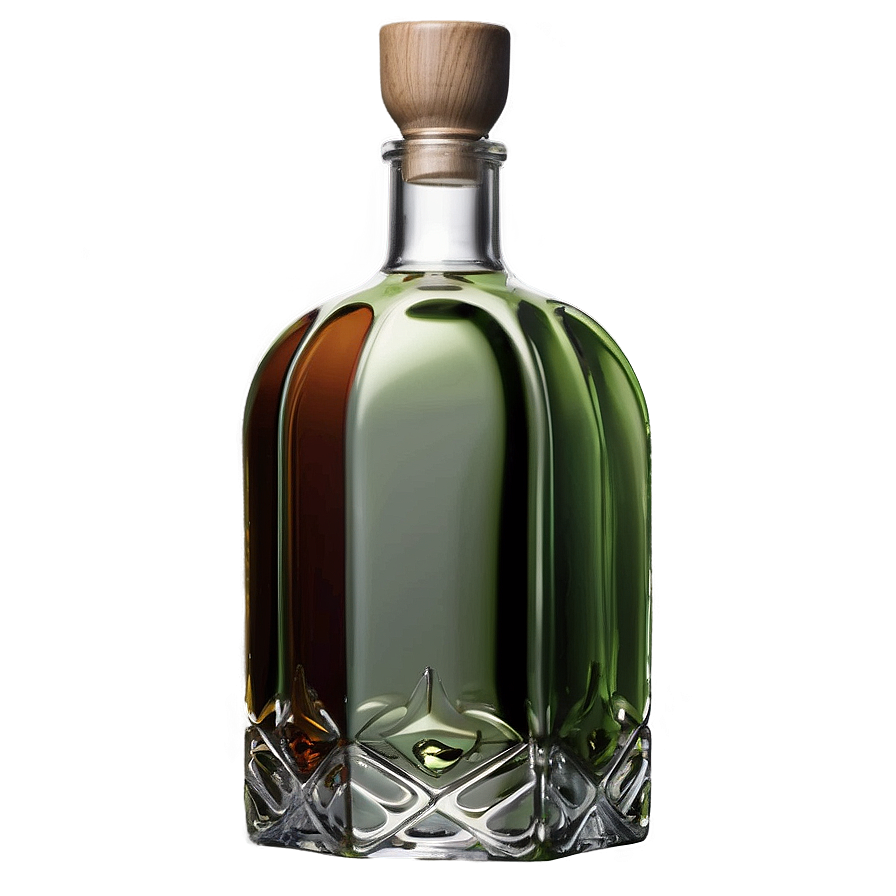 Tempered Glass Liquor Bottle Png Wvv29