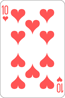 Ten_of_ Hearts_ Playing_ Card PNG with transparent background