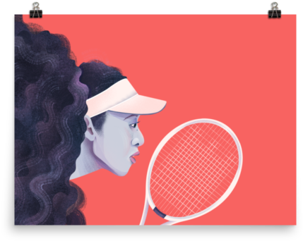 Tennis Player Illustration Osaka