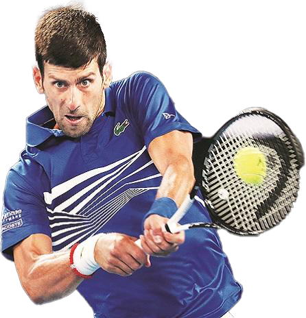 Tennis Player Intense Forehand