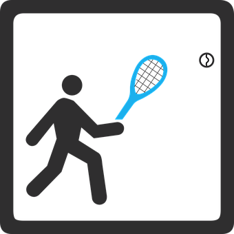 Tennis Player Silhouette Icon