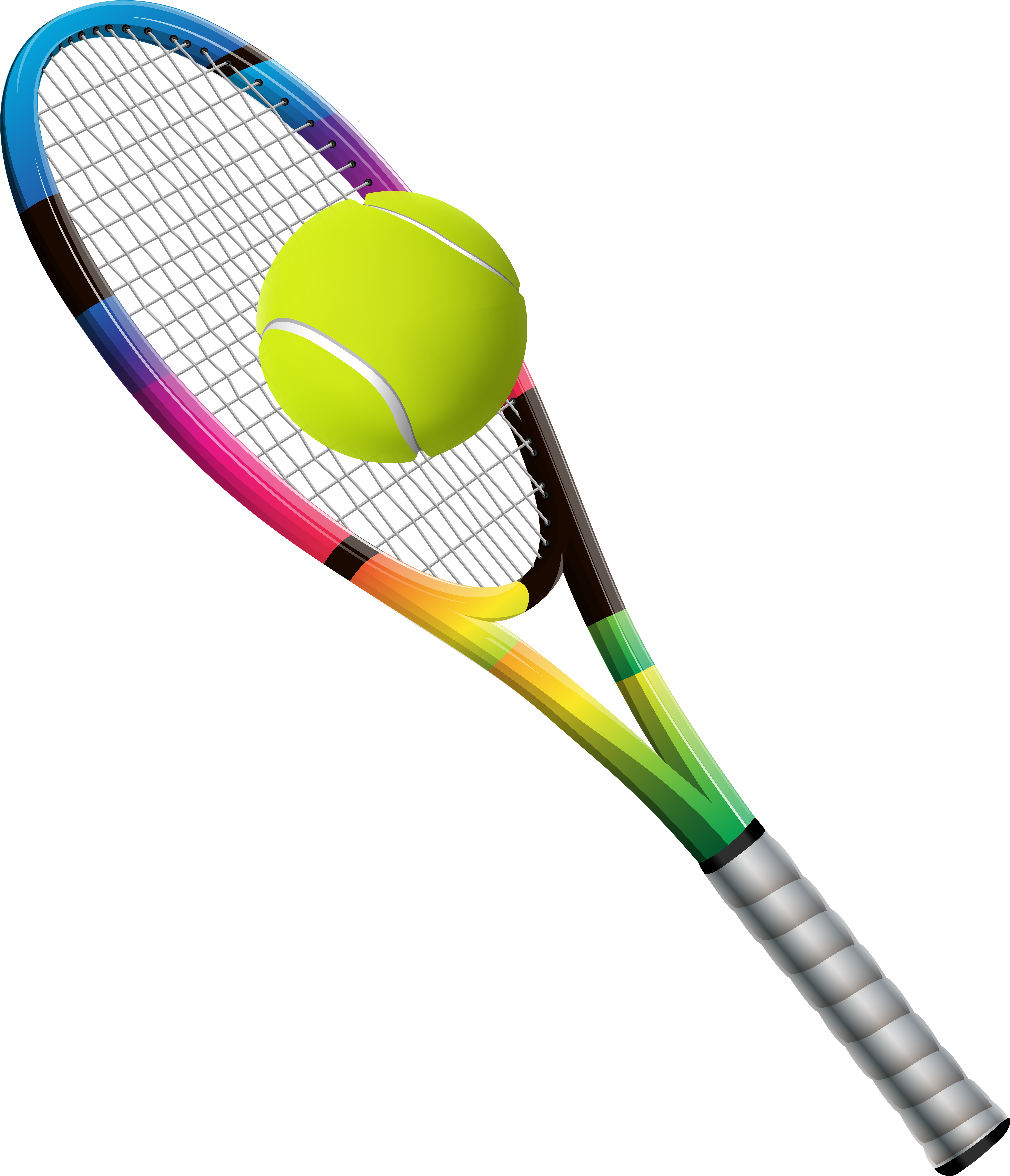 Tennis Racket And Ball Transparent Png Clip Art Image - Tennis Racket With Ball Png, Png Download PNG with transparent background