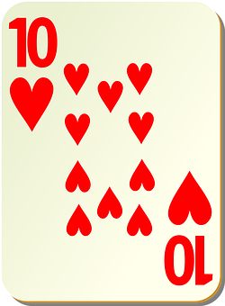 Ten_of_ Hearts_ Playing_ Card PNG with transparent background
