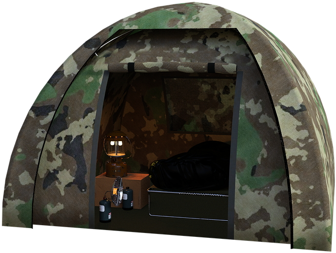 Tent, Camo, Camping, Outdoors, Adventure, Camp, Nature - Tent, HD Png Download PNG with transparent background