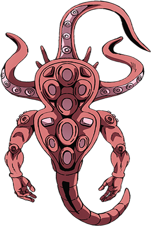 Tentacled Alien Creature Illustration PNG with transparent background
