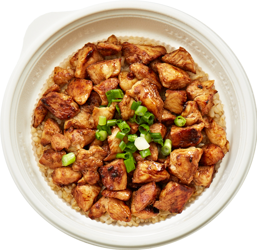 Sliding Bowl Image - Flame Broiler Chicken Bowl PNG with transparent background
