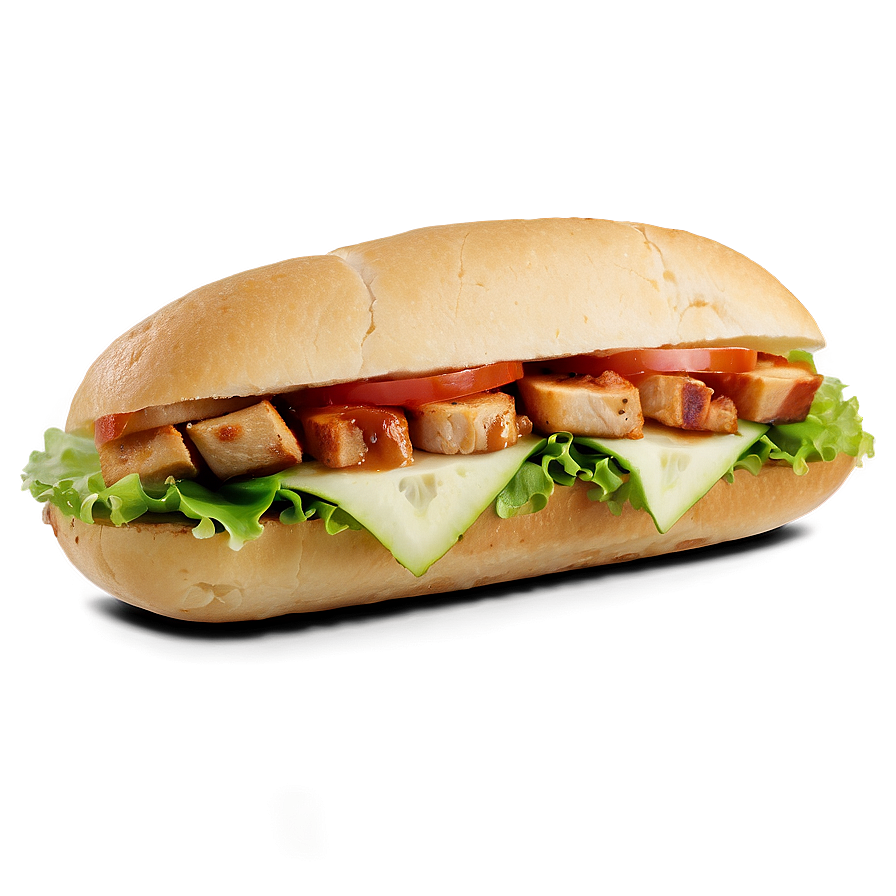 Teriyaki Chicken Sub Sandwich Png 06272024