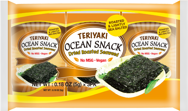 Os Teriyaki 5gx3 - Roasted Dry Seaweed Packs, HD Png Download PNG with transparent background