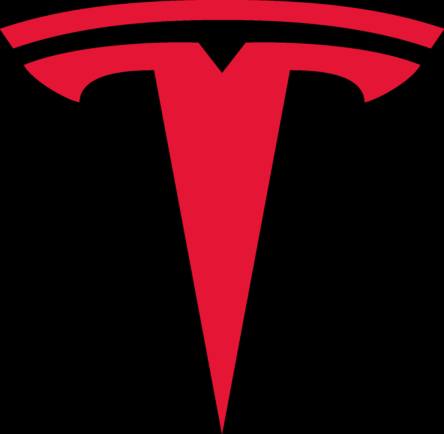 Tesla Logo Redand Black PNG image with a transparent background, free high-resolution download