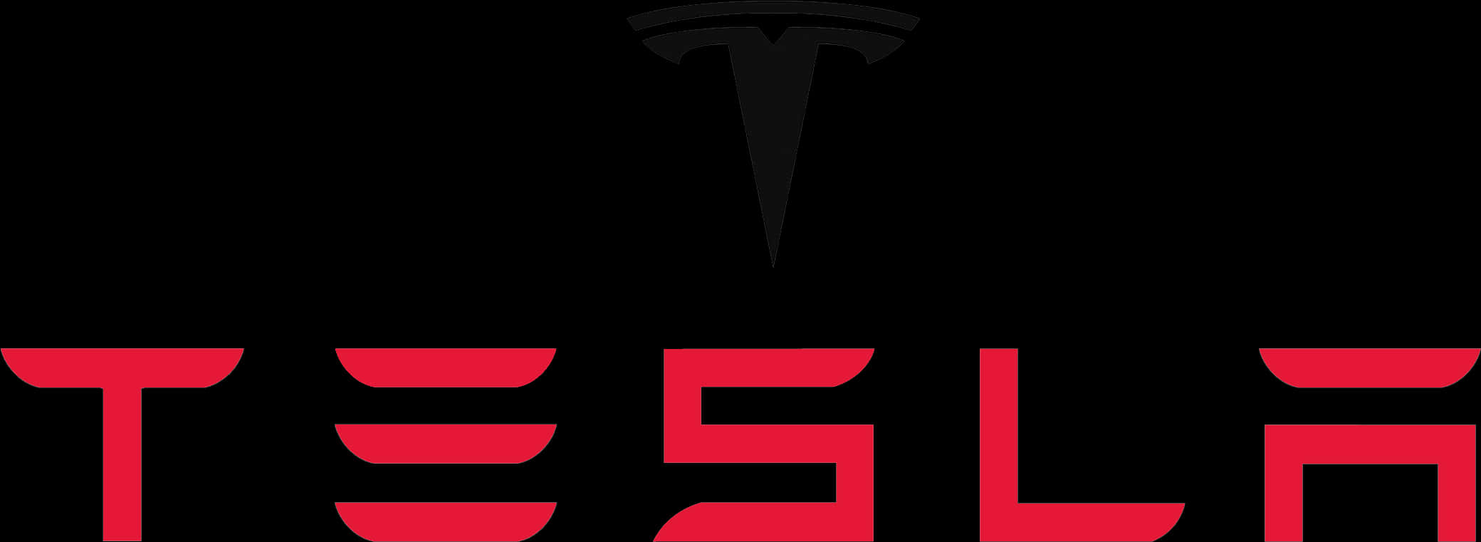 Tesla Logo Redand Black PNG image with a transparent background, free high-resolution download