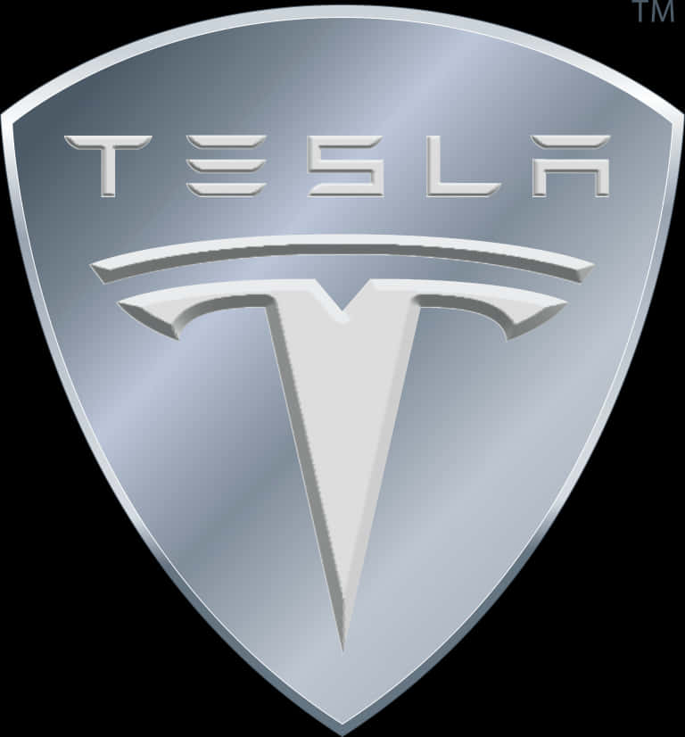 Tesla Logo Shield PNG image with a transparent background, free high-resolution download