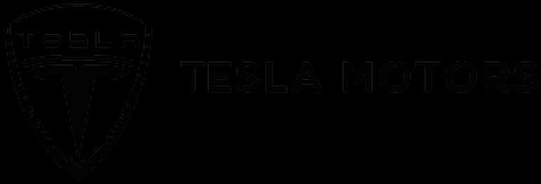 Tesla Logoand Text Black Background PNG image with a transparent background, free high-resolution download