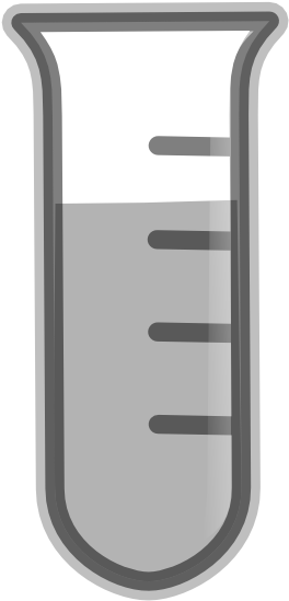 Lab Icon Test Tube 2 Black White Line Art Coloring - Tube Black And White PNG with transparent background