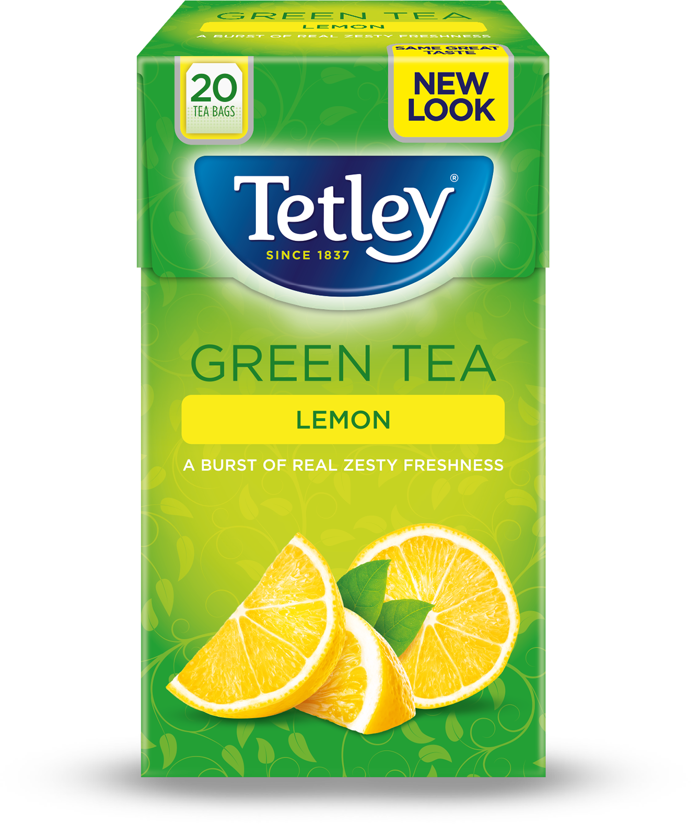 Tetley Lemon Green Tea Box