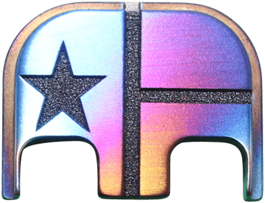 Texas Flag Titanium Flame Anodized Finish Back Plate, HD Png Download PNG with transparent background