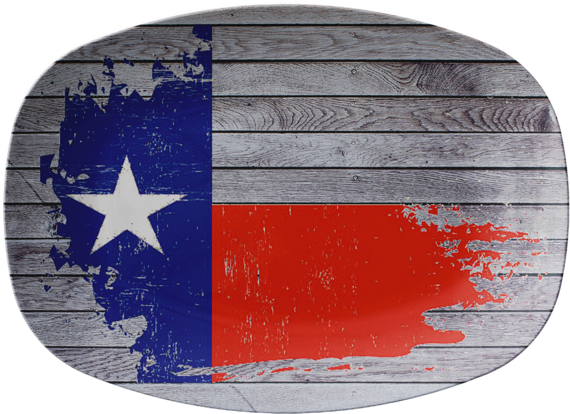 Painted Texas Flag On Wood Printed On Thermosaf Serving - Illustration, HD Png Download PNG with transparent background