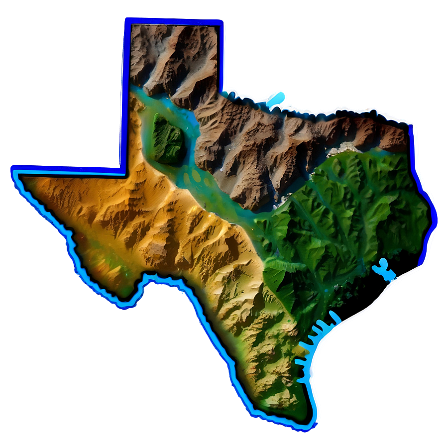 Texas Geographical Outline Png Atu