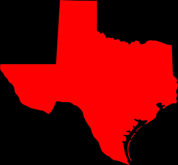 Texas Outline Red Background PNG with transparent background