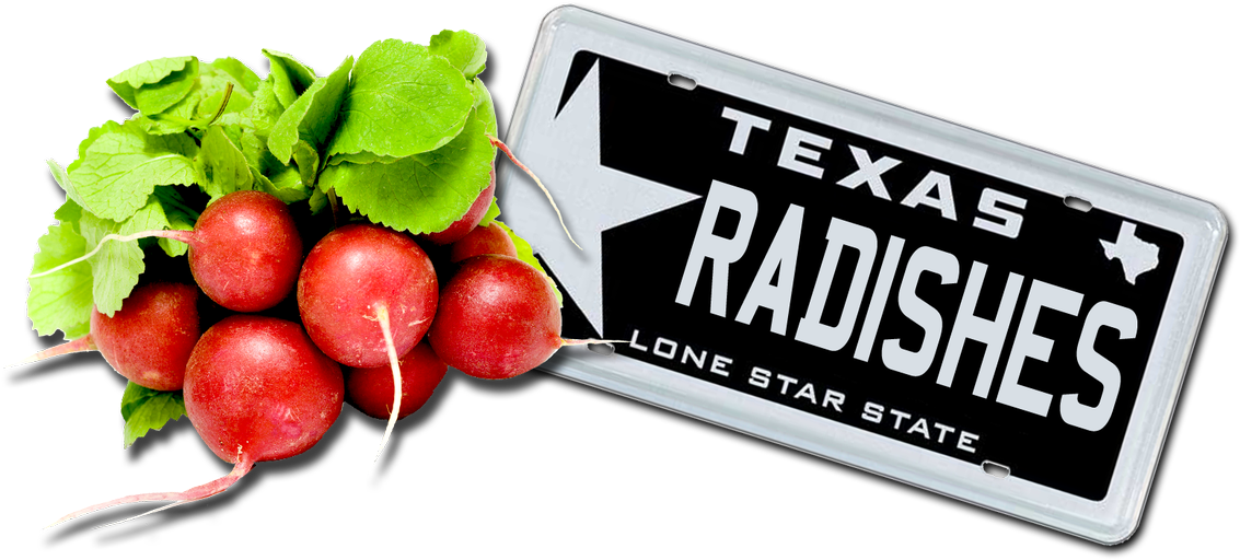 Texas Radishes License Plate