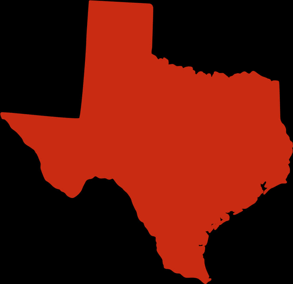 Texas State Silhouette PNG with transparent background