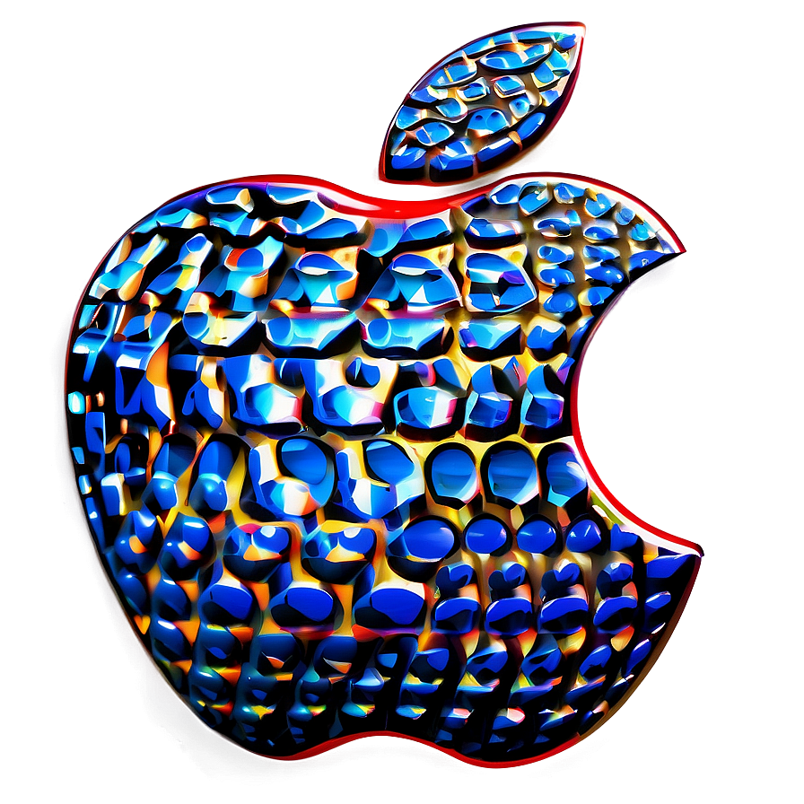 Textured Apple Logo PNG hug PNG with transparent background