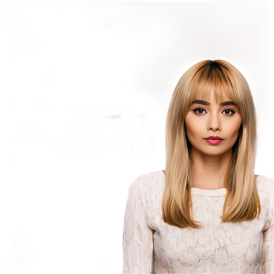 Textured Blonde Bangs Png Mhs