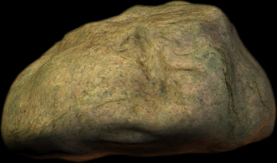 Textured Boulder Closeup PNG with transparent background