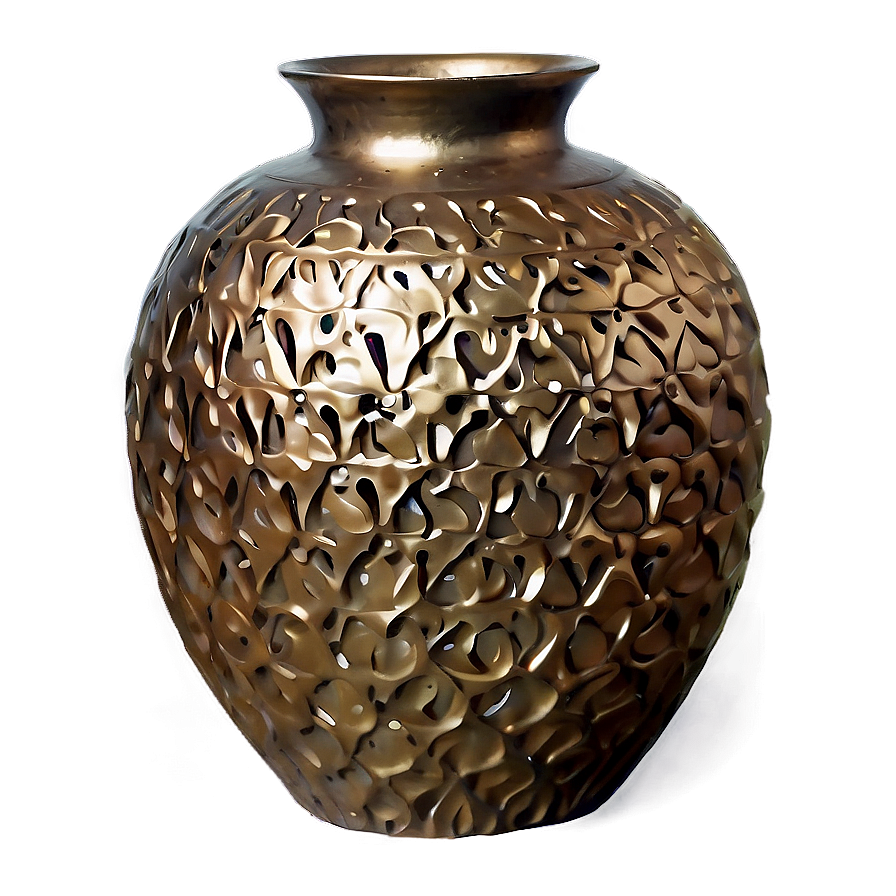 Textured Bronze Vase PNG svg PNG with transparent background