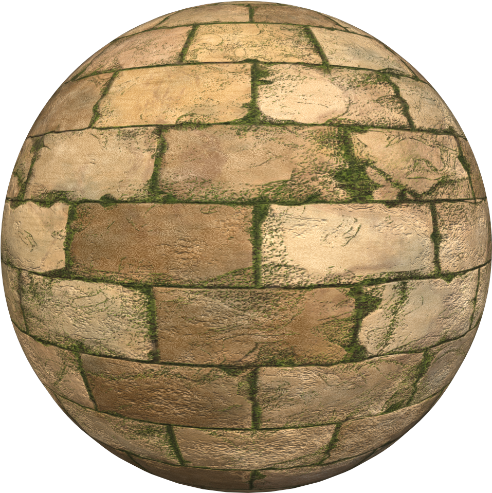 Textured Cobblestone Sphere3 D Render PNG image with a transparent background, free high-resolution download