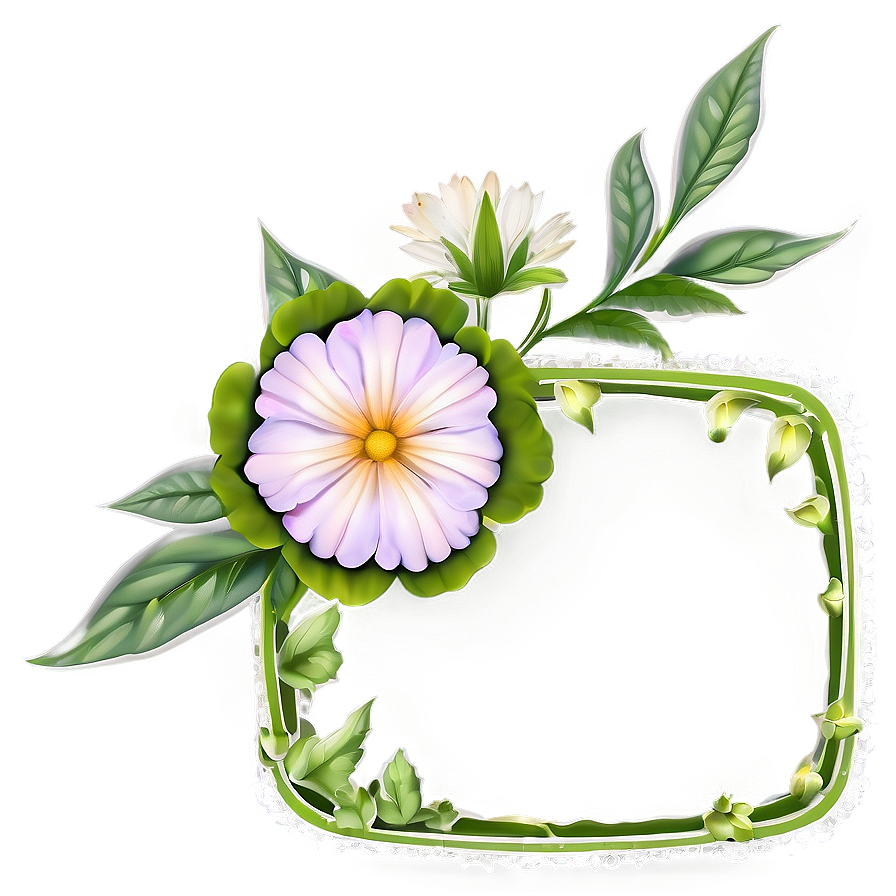 Textured Flower Frame Png 05252024