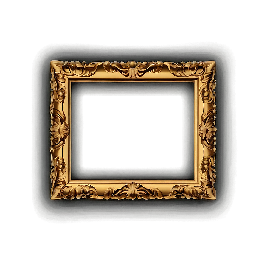 Textured Golden Frame Png Wjo25