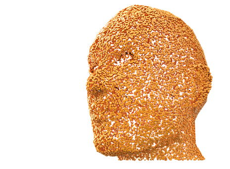 Textured Head Sculpture Artwork