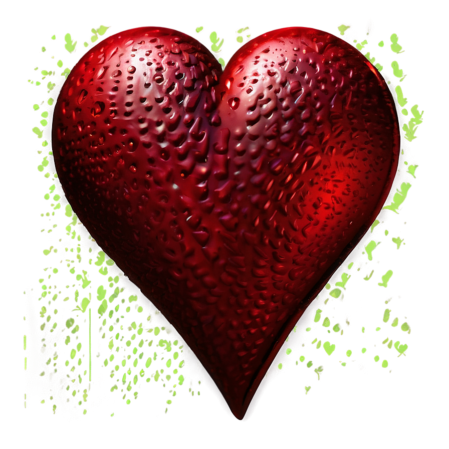 Textured Red Heart Emoji Png 22