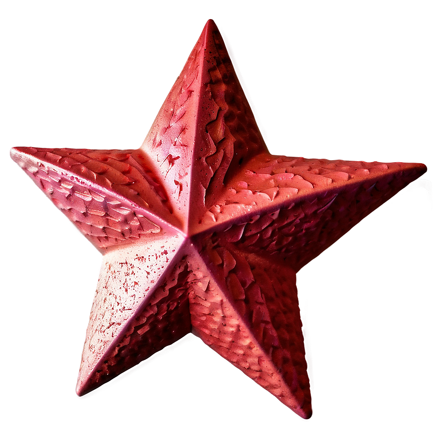 Textured Red Star Png Ycm48