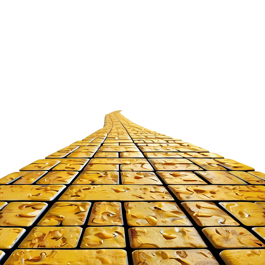 Textured Yellow Brick Road Design Png 61