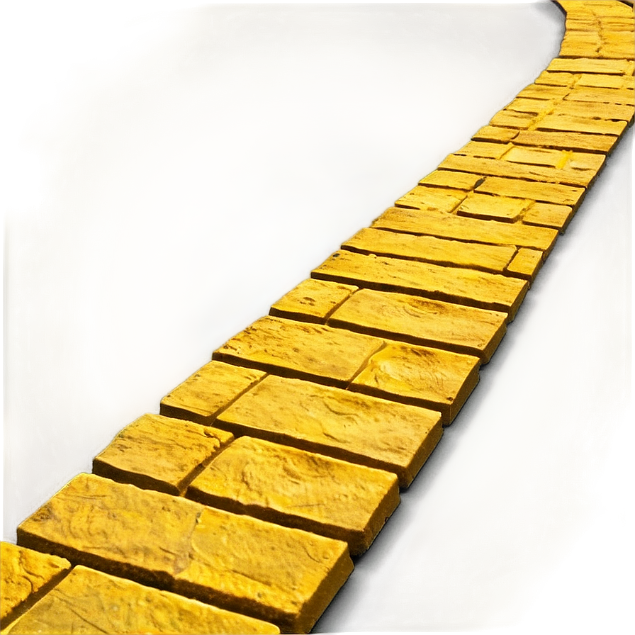 Textured Yellow Brick Road Design Png 8 Image