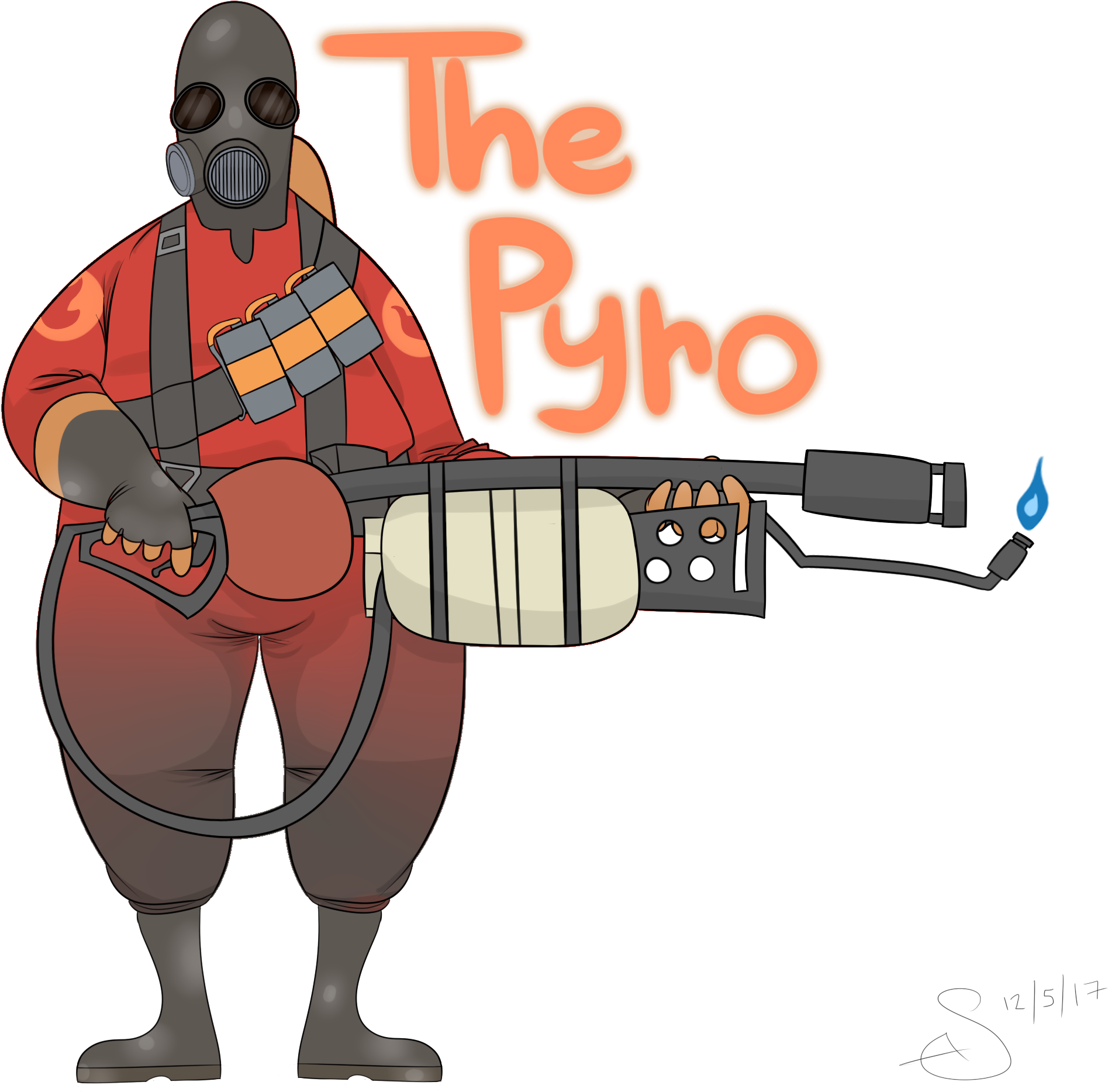 Tf2 Thicc Girl Pyro, HD Png Download PNG with transparent background