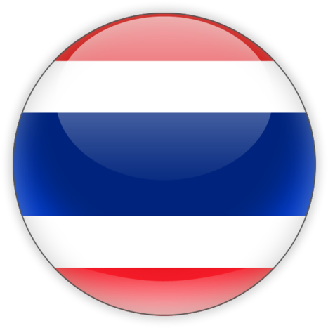 Thailand Flag Button PNG with transparent background