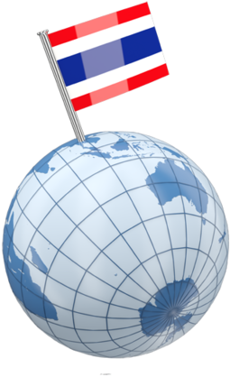 Thailand Flagon Globe PNG with transparent background