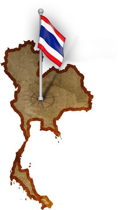 Thailand Mapand Flag PNG with transparent background