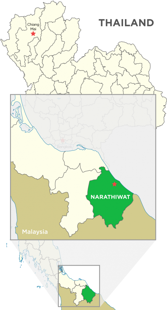 Thailand Narathiwat Province Map